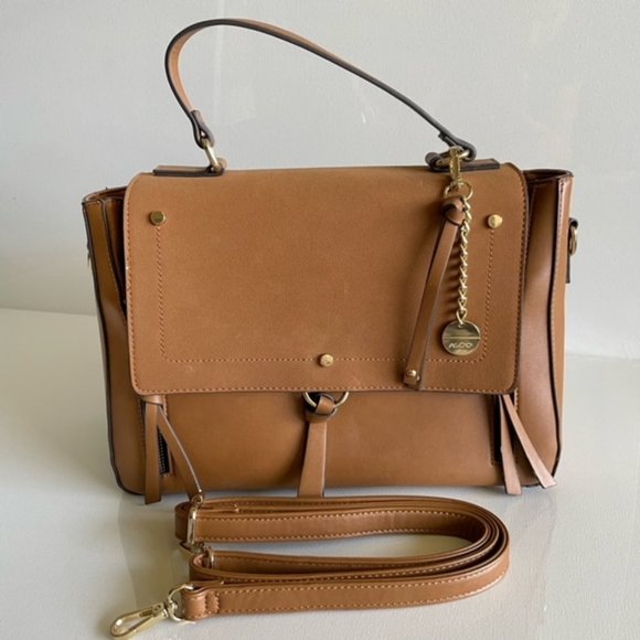 Aldo Light Brown Satchel Handbag and Crossbody Bag - Picture 1 of 12